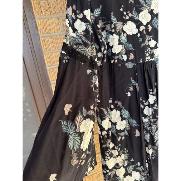 Love Johnny Was Amaya Tunic Floral Print V-Neck LINED Size Medium $243 - Picture 9 of 13